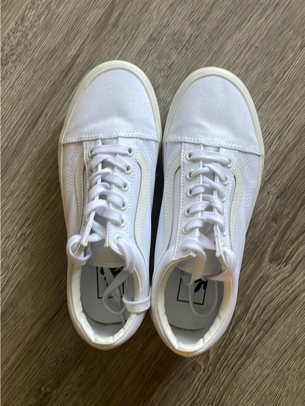 Vans White Canvas Low-Top Sneakers